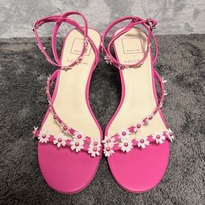 Dolce Vita x For Love & Lemons DAHLEA Fuschia Pink Strappy Sandals Size 9 NEW
